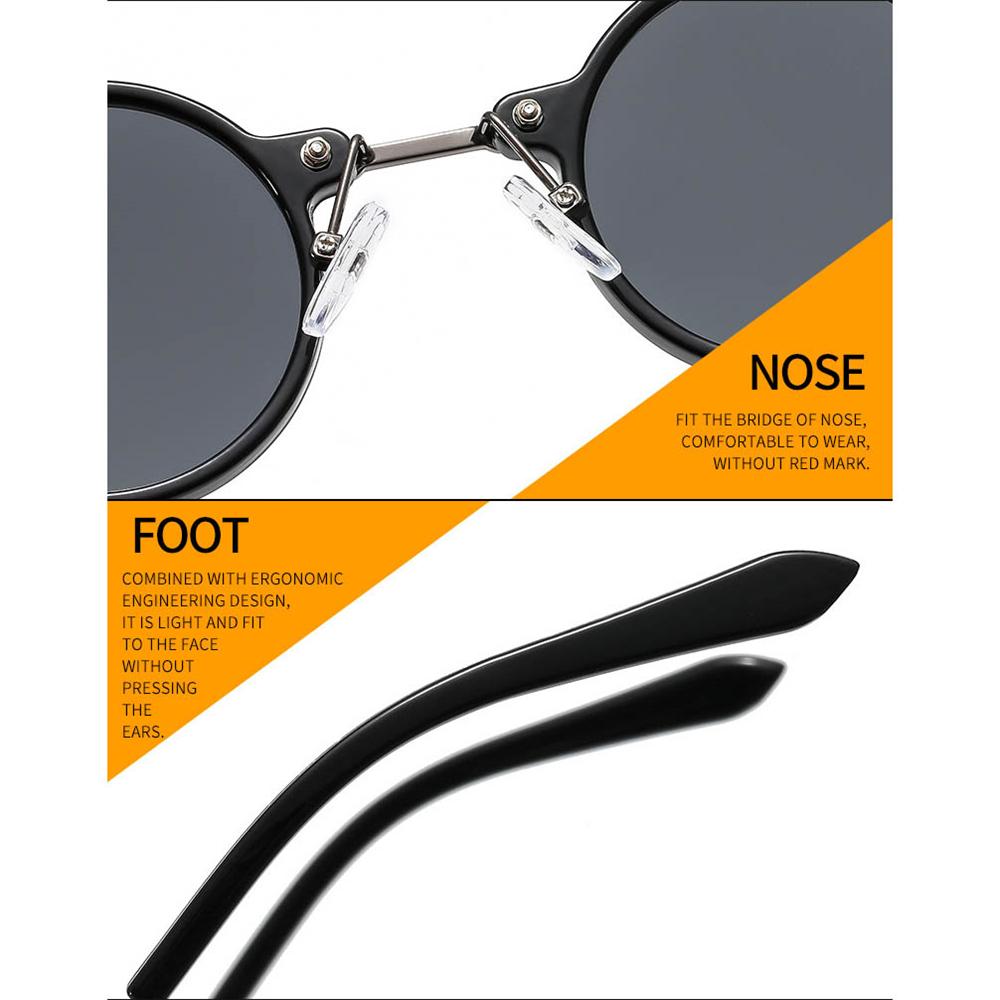 Small Round Sunglasses Men Women Retro Punk Sun Glasses Gradient Clear Lens Eyewear Vintage Driving Shades Ocean Color Glasses