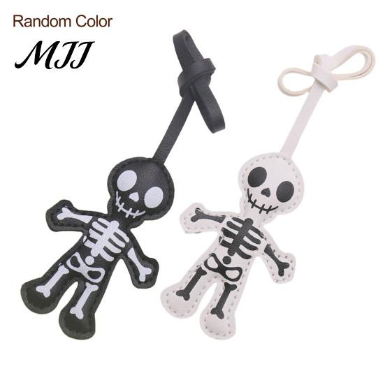 Faux Leather Skeleton Decoration Halloween Decoration, Black White Versatile Hanging Pendant Ornament, Double-sided Gothic Decor