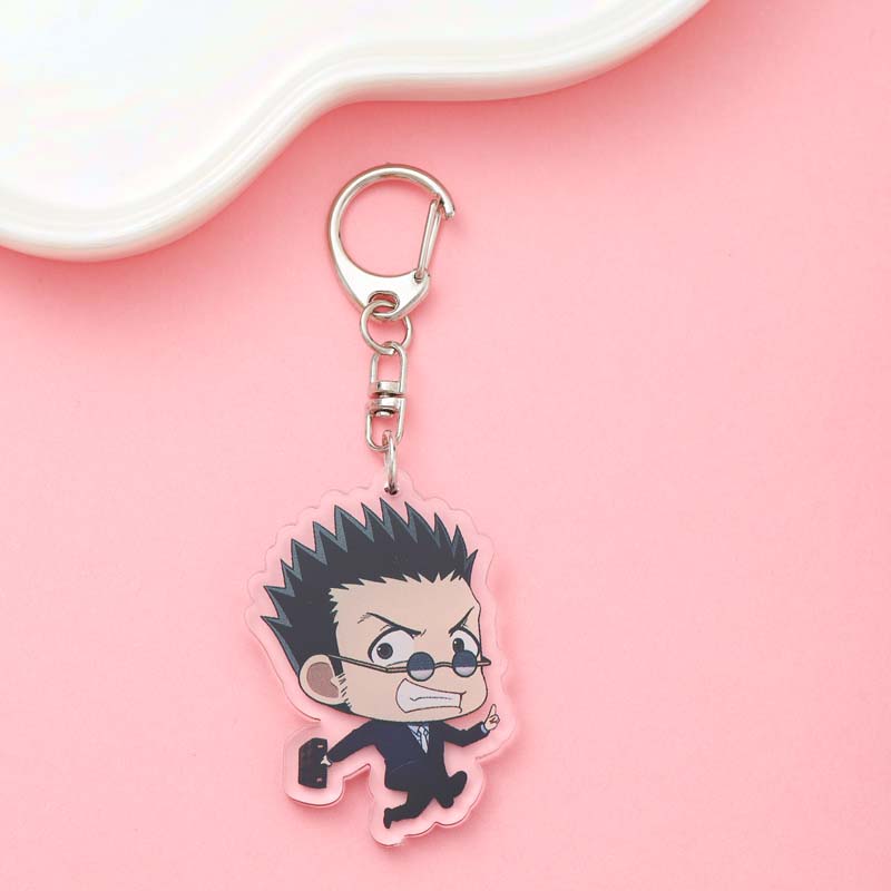 1/6Pcs Anime Figures HUNTER×HUNTER Acrylic Keychain Cute Backpack Pendant Funny Bag Charms Accessories Decoration Holiday Gifts