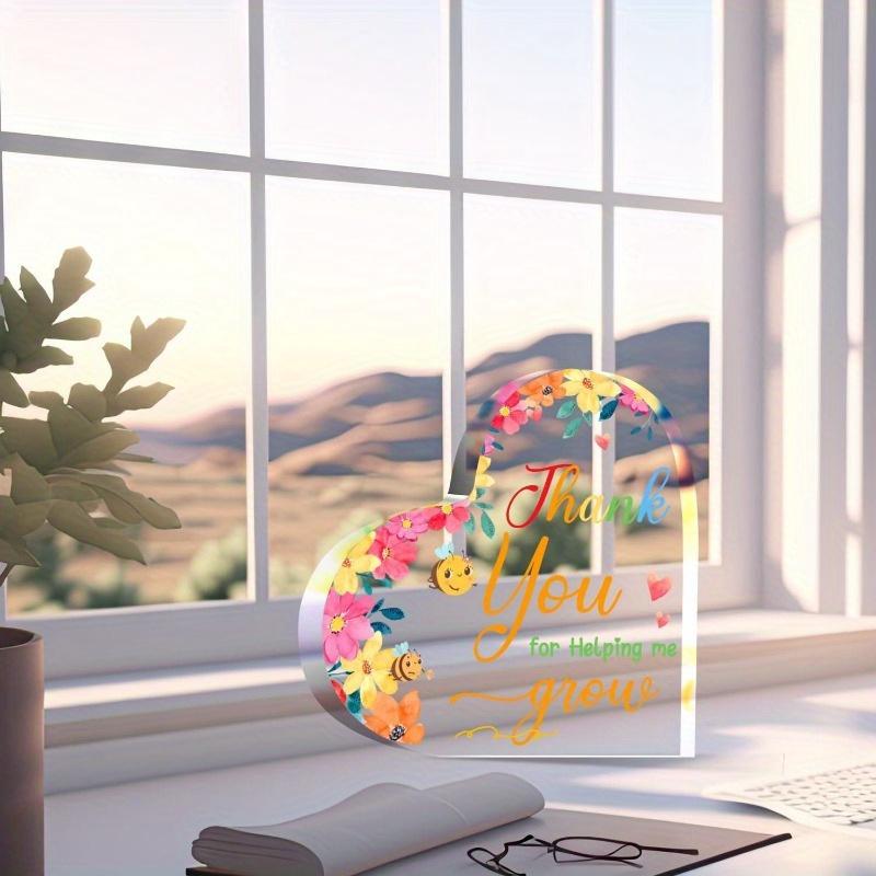 "Thank You for Helping Me Grow" Teacher Keepsake - 3.9x3.9 Inch Appreciation Gift