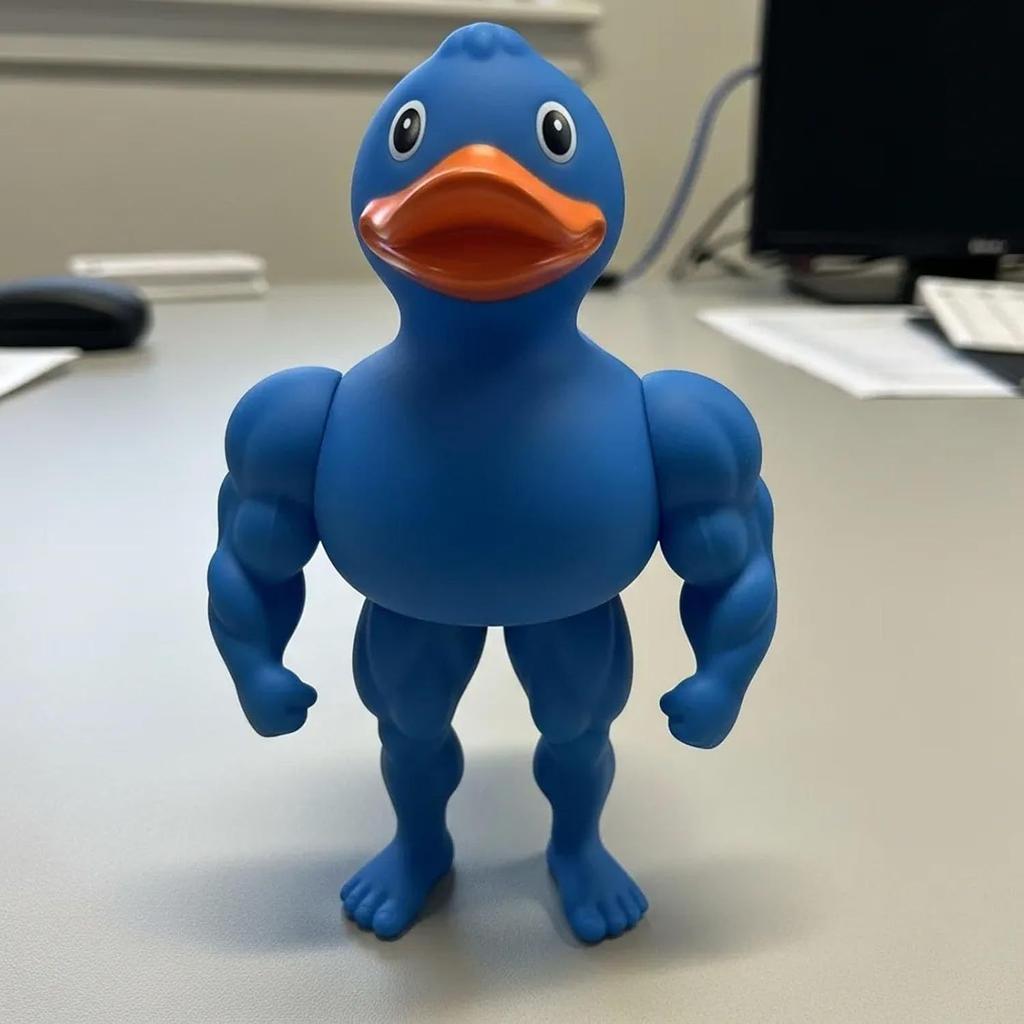 Desktop Prank: Muscular Duck Ornament