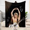 Coperta di Flanella Scintillante per Performance di Taylor Swift - Morbida e Adatta per Divani, Letti, Uffici, Viaggi, Tutte le Stagioni, Ottimo Regalo per Feste e Compleanni.