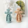 Silicone Mold Church Prayer Boy/Girl Shaped Wax Candle Molds Scented Aromatherapy Making Mould Handmade Ornament