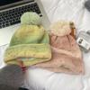 Rainbow gradual change thickened warm wool hat female cute winter star point wool knitted hat couple