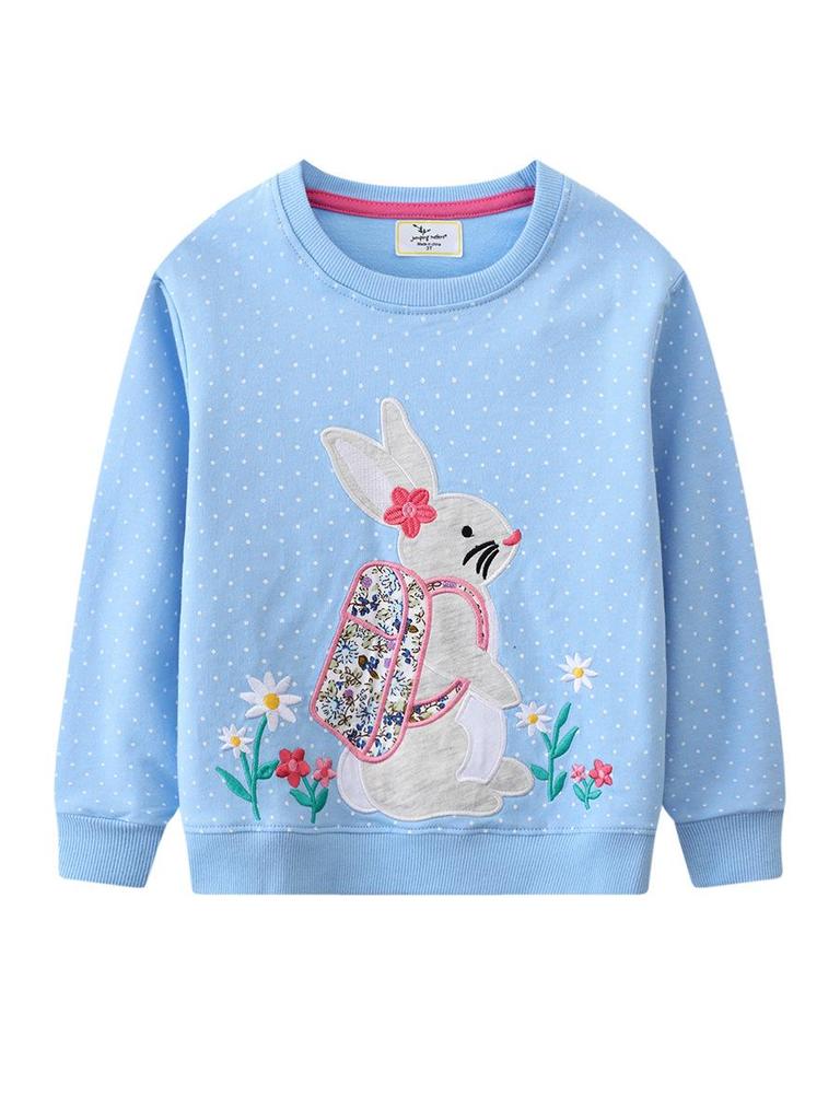 Παιδικό Φούτερ Πουλόβερ από Τεριέ με Κινούμενα Σχέδια, Ριμπ γιακά, Μακριά Μανίκια - Νέα Άφιξη Άνοιξη & Φθινόπωρο