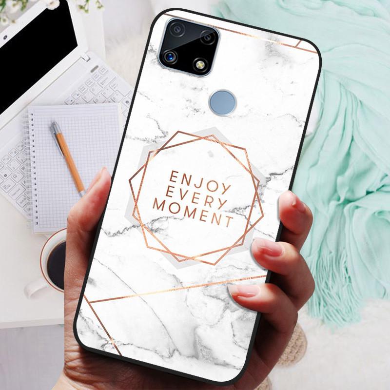 Pro Realme C25s pouzdro Soft TPU silikonový kryt na telefon pro OPPO Realme C25 pouzdro Bumper C25S RMX3195 C 25S nárazuvzdorný kryt Coque