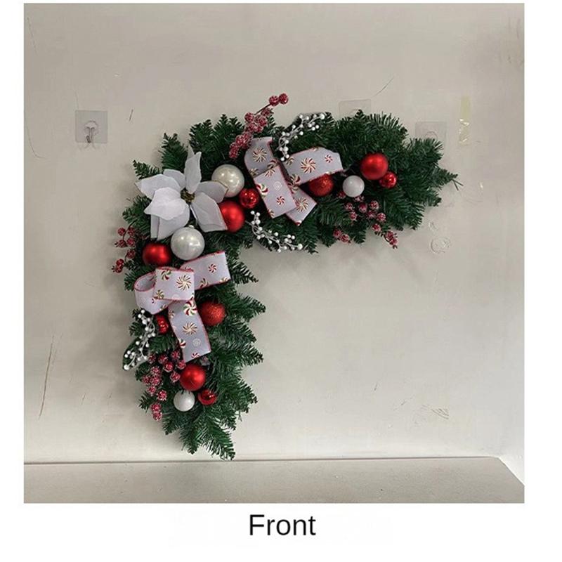 Window Decoration Pendants Easy To Hang Holiday Decoration Simulated Garland Reusable Iron Wire Christmas Decorations Polyester