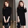 Mid-length Sweaters Women's Trendy Loose Long-sleeved Half Turtleneck Knitted Sweaters Autumn and Winter Casual Pullover