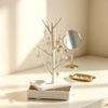 Tree Jewelry Stand for Dresser Storage with Rotating Branch Display and Bottom Tray, Daily Necklace Bracelet Holder