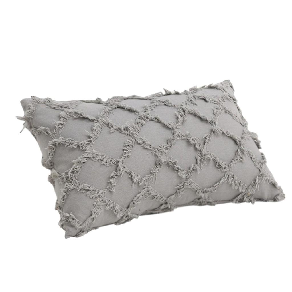 Living Room Bedroom Cotton And Linen Cut Flower Sofa Cushion