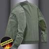 Men's Trendy Corduroy Retro Baseball Jacket, Velvet Lined, Loose Fit, 2026 Autumn/Winter Workwear Style.