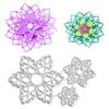 3 Stück Schneeflocken- oder Blumen-Design, Kunstmuster, Metall-Stanzformen, DIY, Scrapbooking, Prägeschablone, Papier-Bastelalbum-Vorlage