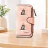 Cat themed long zipper wallet large capacity card holder unisex clutch bag stylish zippered coin purse suitable for daily use perfect gift for