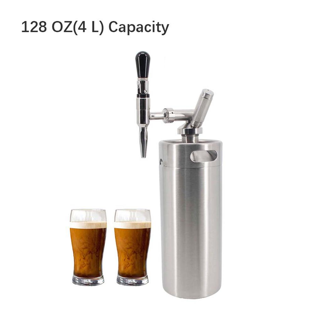 64oz(2L)/128(4L) Nitro Cold Brew Coffee Maker Nitrogen Coffee Machine Dispenser System W/ PRV Kit & Stout Creamer Faucet
