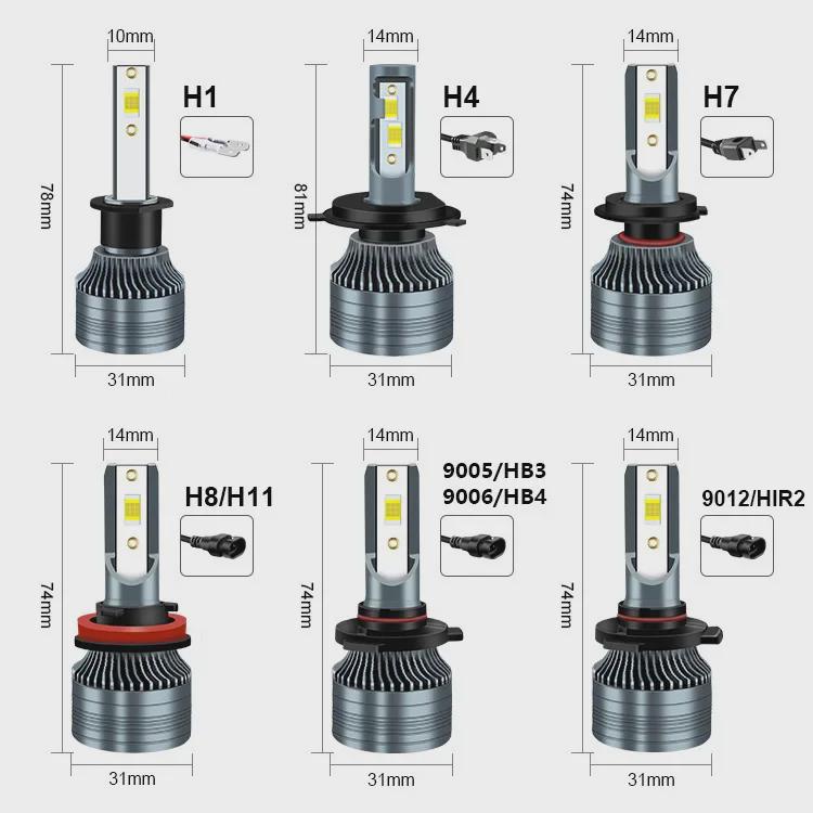 New Car LED Headlight 9-Core 3570 H4 H11 H1 H7 Super Bright 30W 12-24V