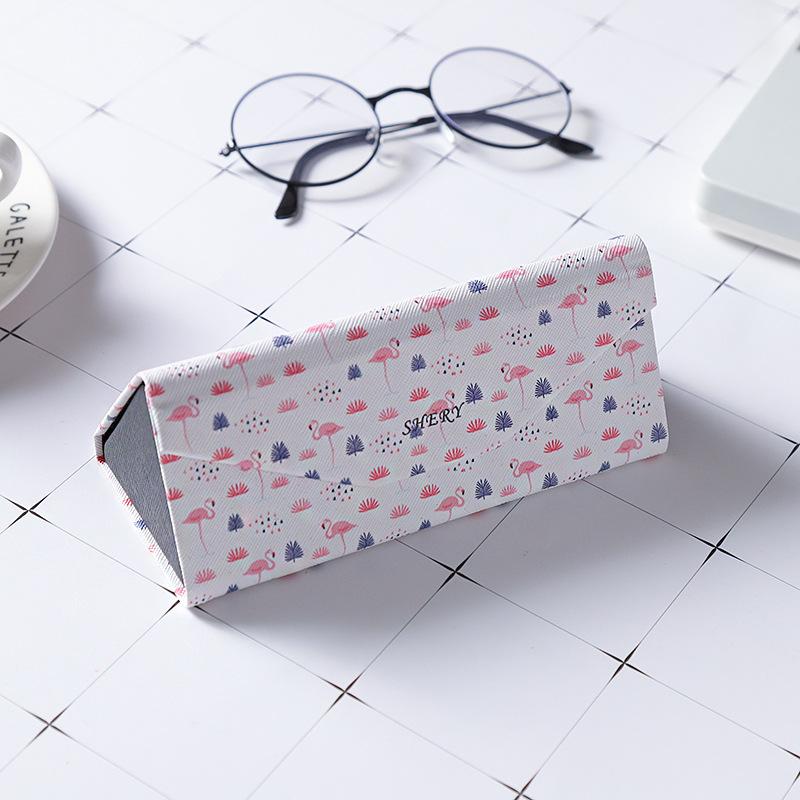 1pc Eyewear Protector for Eyeglasses PU Fashion Folding Sunglasses Box Portable Spectacle Cases Triangle