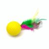10pcs Mixed Funny Plastic Golf Ball with Feather Cat Toy Interactive Kitten Cat Teaser Ball Toy Pet Supplies