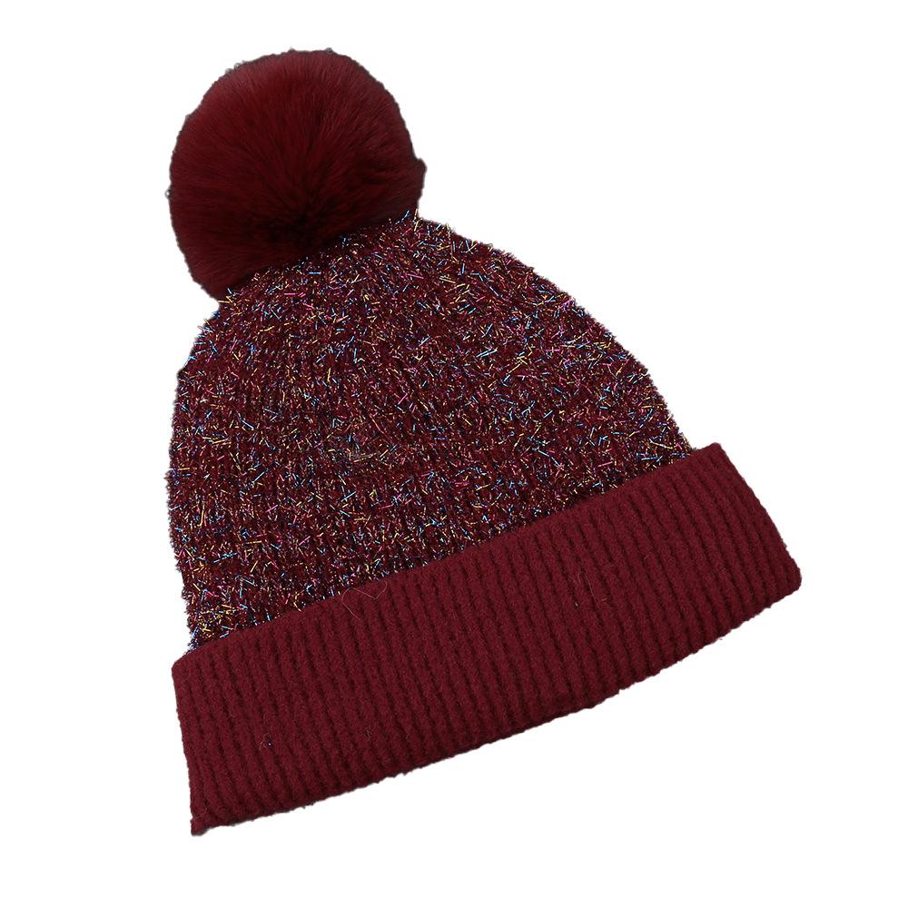 Winter New Hairball Decoration Cold-resistant Warm Comfortable Knitted Hat Outdoor Travel Comfortable Windproof Ear Protection Wool Hat