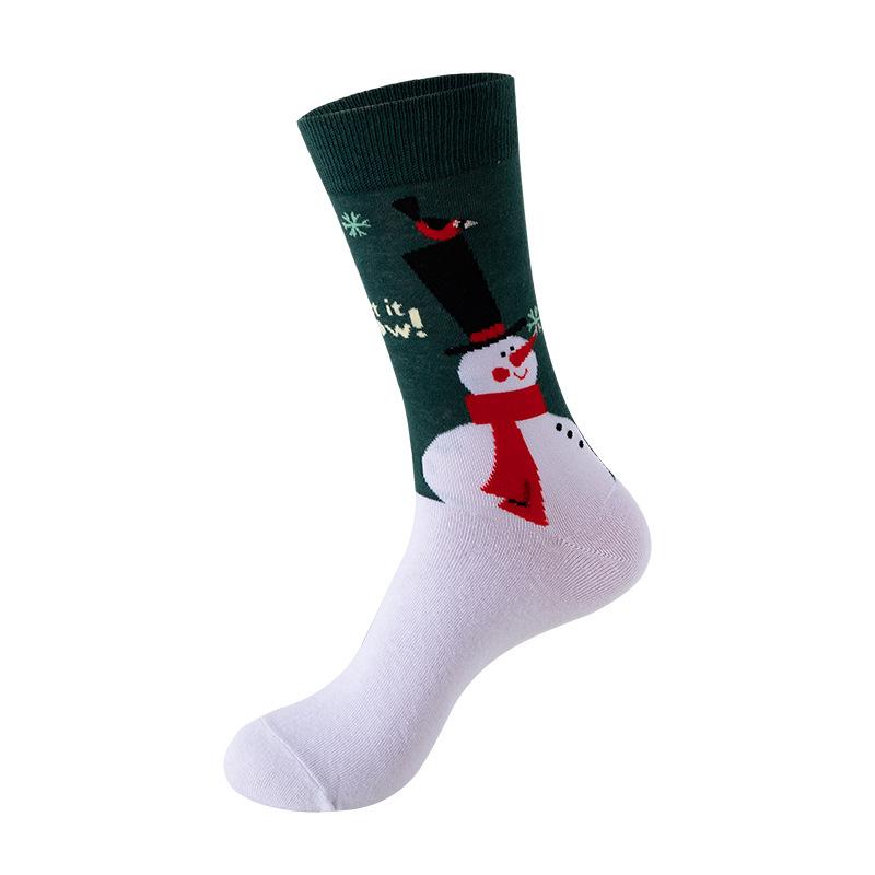 Trendy Christmas Mid-Calf Socks - Santa & Reindeer Festive Gifts for Autumn & Winter