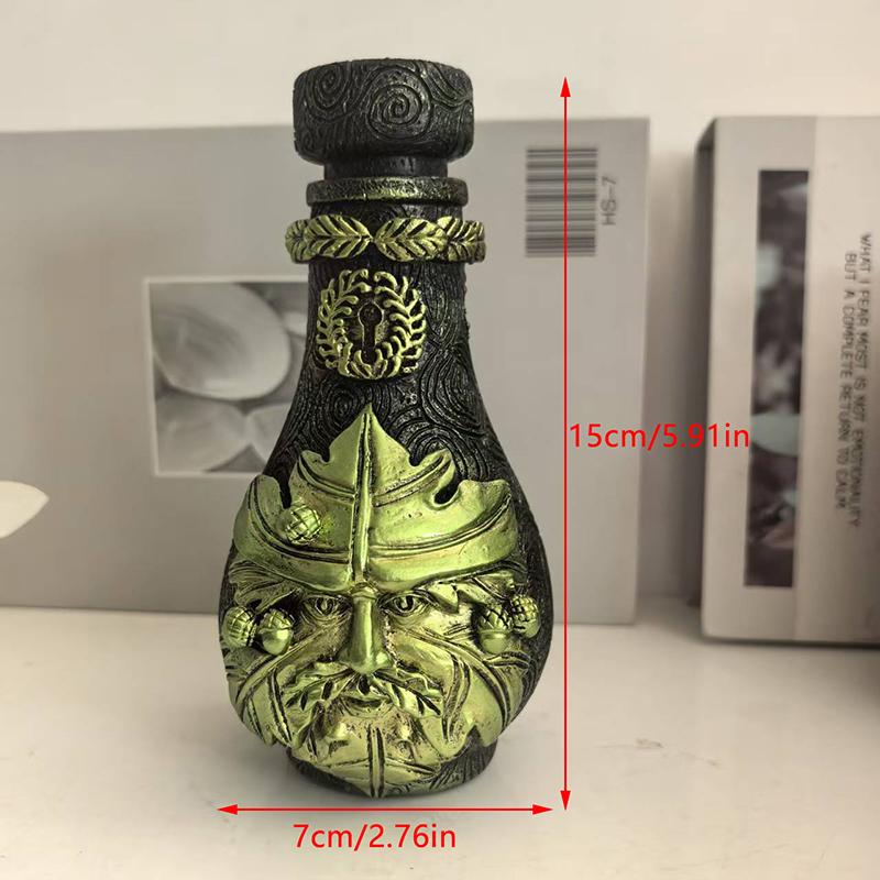 Witch Bottle Celestial Decorative Moon Potion Jar Gothic Decorative Witchcraft Sculpture Home Decoration Ornament