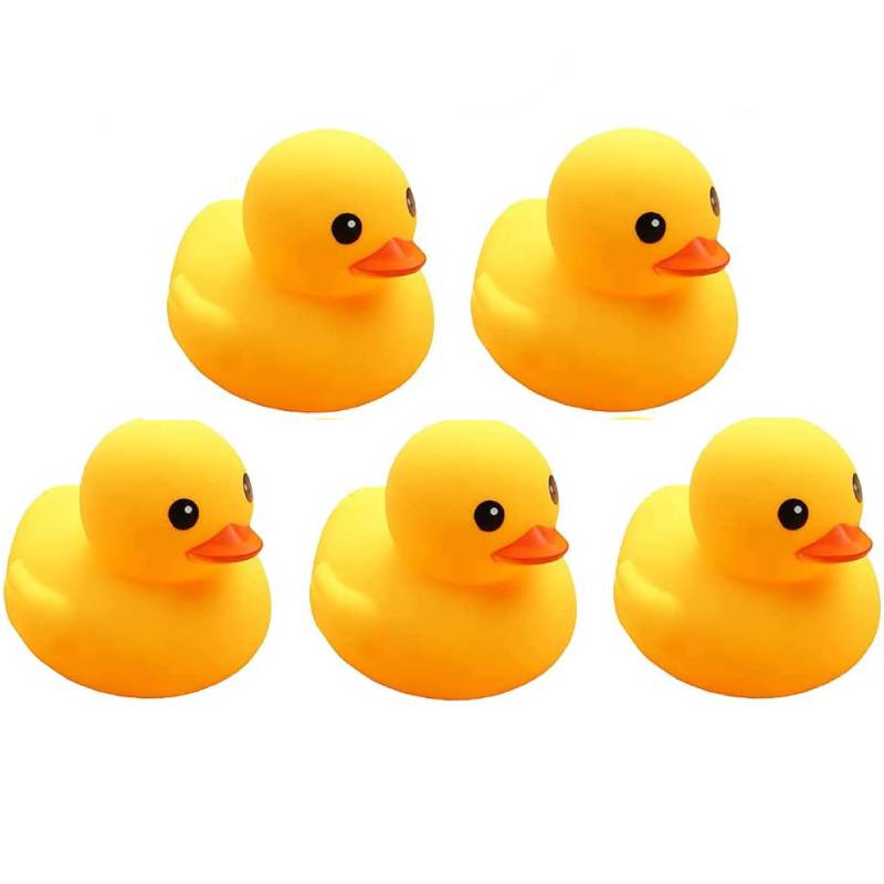 

5Pcs Rubber Duck Bath Toys Yellow Mini Ducks Float Duck Baby Bath Toy Shower Party Favors Gift For Toddlers Kids Boys Girl (As shown-21986)-
