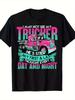 Funny Trucker Wife/Girlfriend Trucking T-Shirt - 100% Cotton 180g/220G Crew Neck