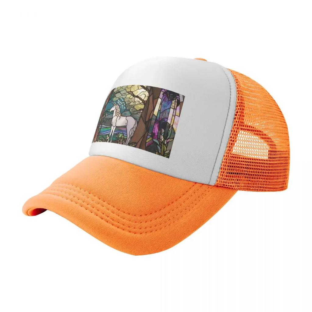 Stained Glass Unicorn Baseball Cap Anime Fashionable Hats On Offer Baseball For Men Womens