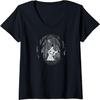 Damski T-shirt Pokémon - Mimikyu Typ Duch/Wróżka Ciemny Straszny Las Dekolt V