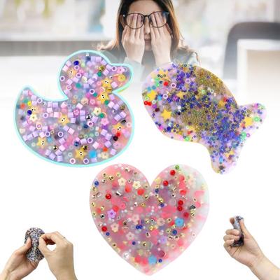 Hautzupfen Fidget Spielzeug Stressabbau Haare Nägel Hautzupfen Alternative Ente Fisch Liebesherz Perle Zupfpad Trichotillomanie Sensorisches Spielzeug