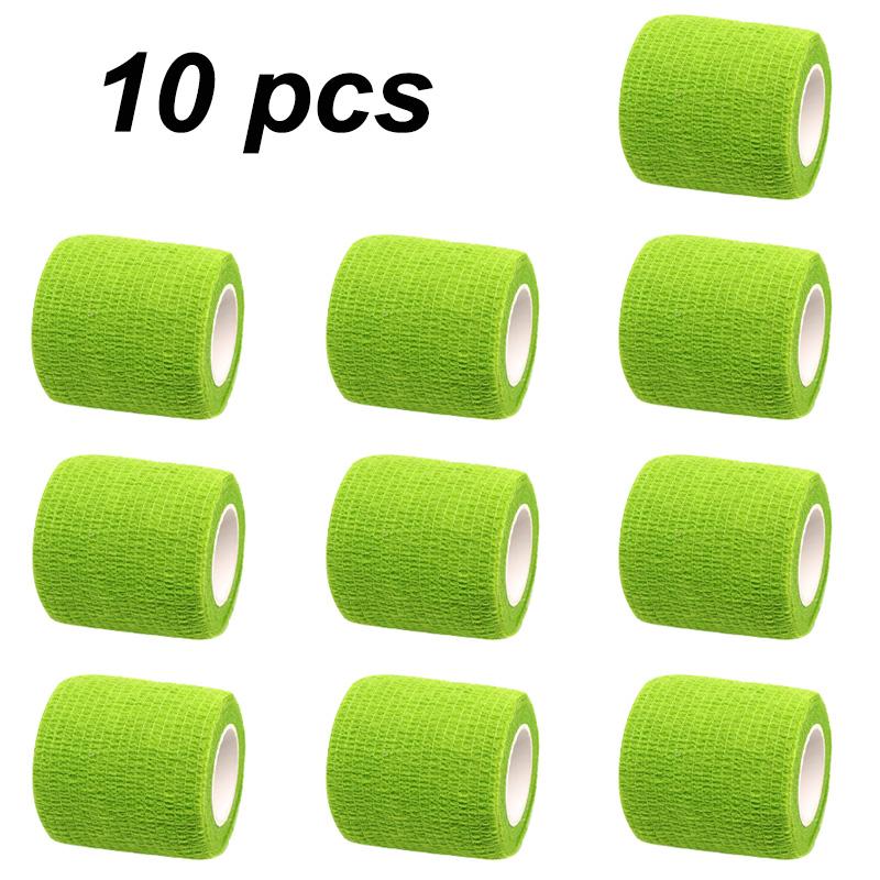 10 Rolls Athletic Wrap Tape Self Adhesive Elastic Bandage Sports Protector Knee Finger Wrist Pet Shoulder Tattoo Accessories