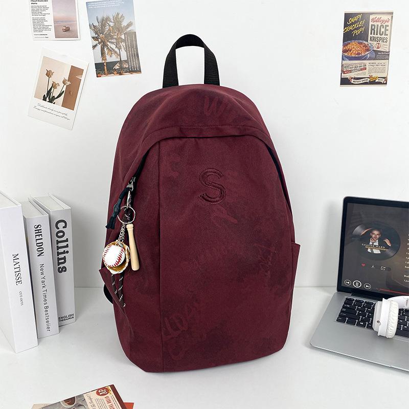 Schoolbag School Bag Girls High Value Backpack Junior High School Student Backpack Male Large Capacity New College Student Class Bag