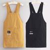Unisex Waterproof Apron Kitchen Cooking Cleaning Work Home Use Simple Solid Color Adjustable Crossback Design