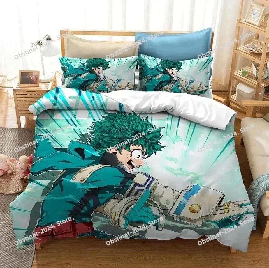 Anime 3D My Hero Academia Shoto Todoroki Bedding Set Printed Single Comforter Duvet Cover Pillow Case 3 Pieces Kids Adult Size