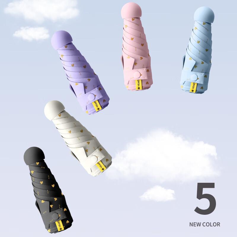 BaoDiNi Portable 5-Fold UV Protection Umbrella 50cm 6K Manual 5-Fold