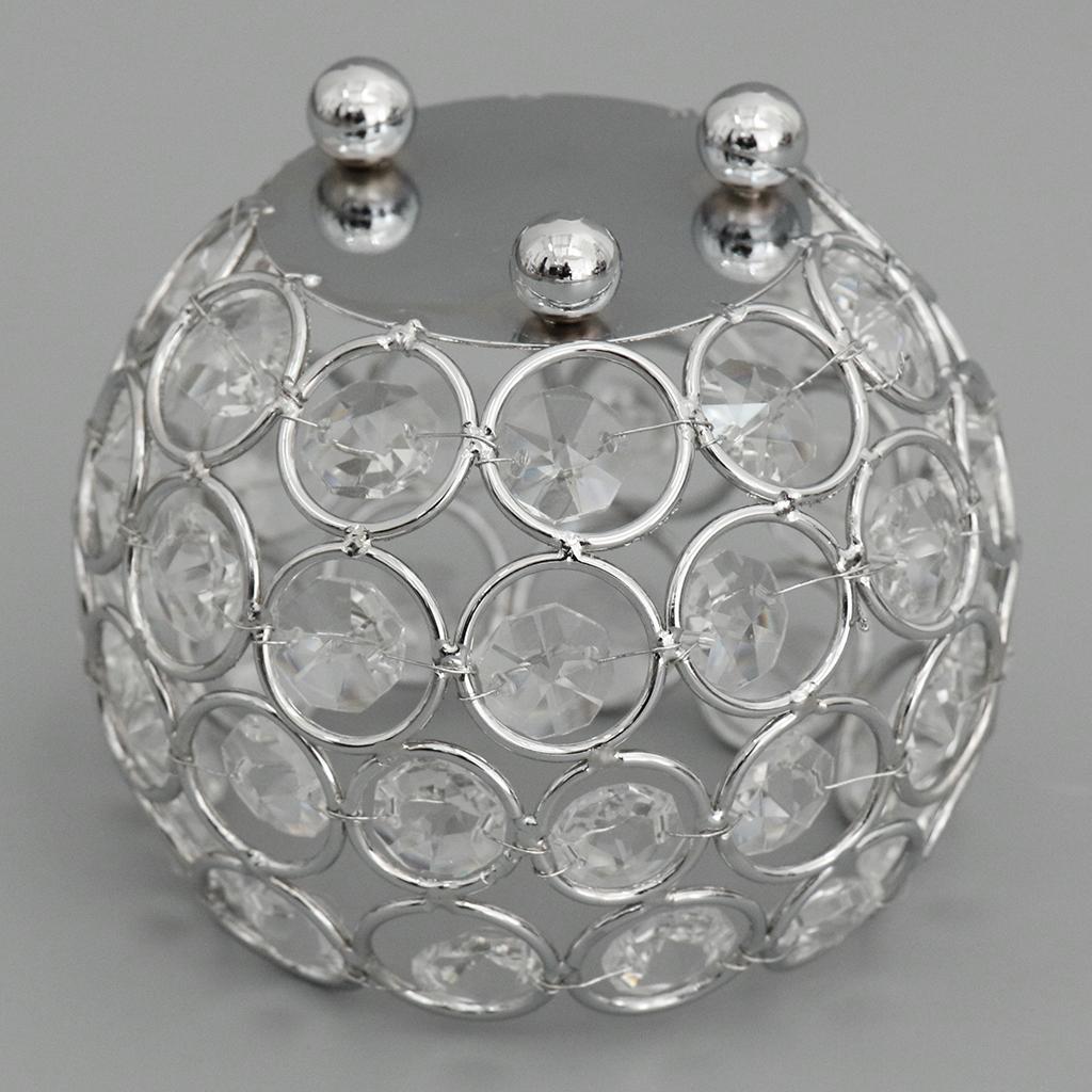 4Pcs Romantic Crystal Candle Holder for Home Decorative Lantern Wedding Party Table