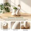 Stain-resistant Resin Flower Pot White Snake Planter, Decorative Plant Pot, Modern Design Waterproof Planter for Indoor Container Succulents