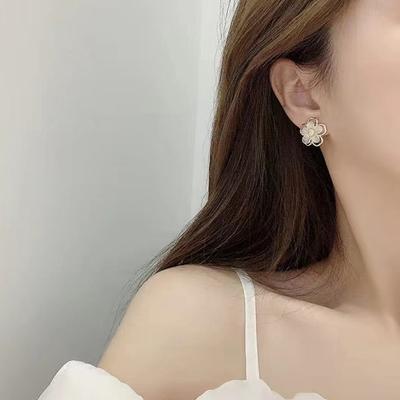 Earrings Jewelry Korea Alloy  Pearl Flower Stud Earrings For Women