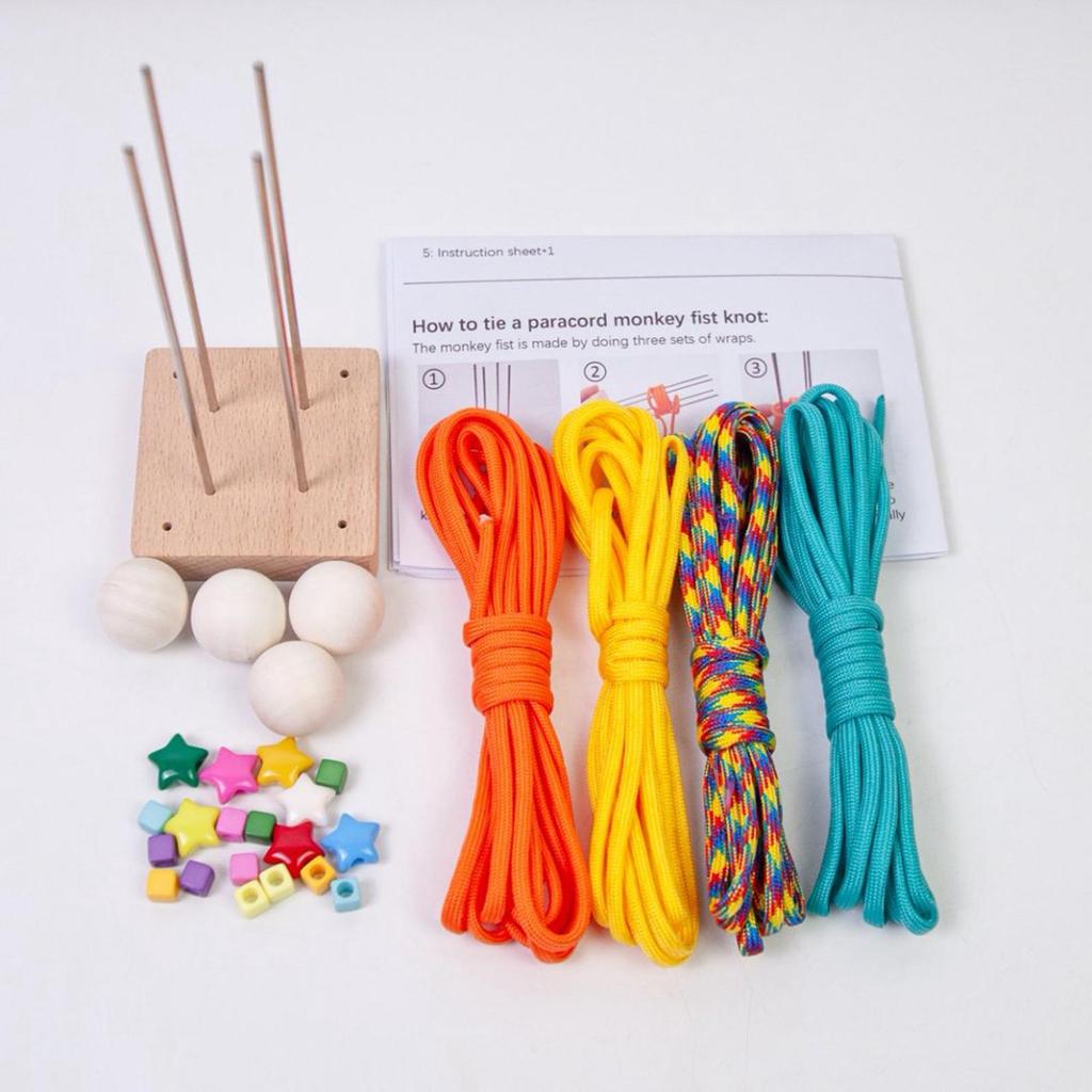 Paracord Jig Balls Crochet Kit Crochet Material Package with Crochet Hooks