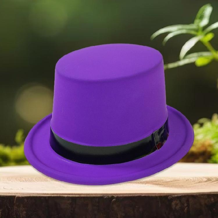 Plastic Top Hat with Fluorescent Color for Themed Parties Costume Accessories Hat Headwear Music Festival Props Fedoras