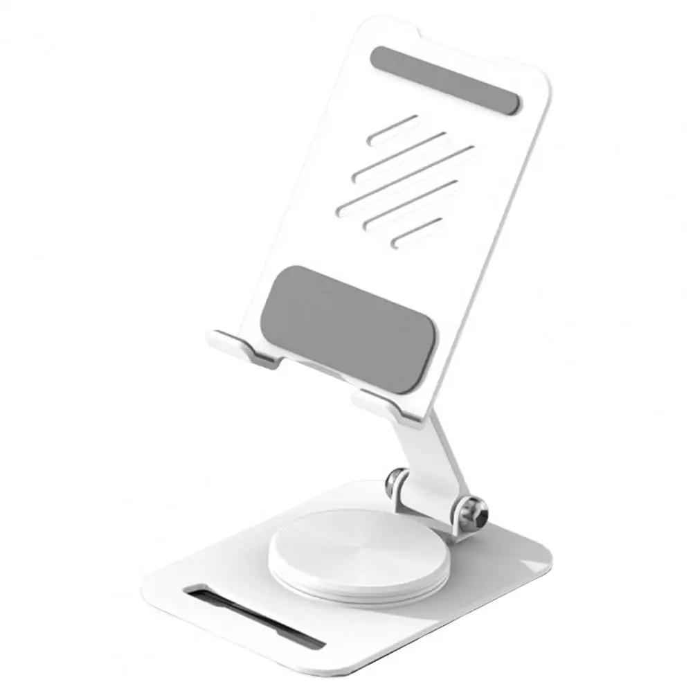 

Держатель для мобильного телефона, вращающийся на 360 градусов, металлический настольный стенд для планшета, полый дизайн для отвода тепла, для iPhone Xiaomi Samsung mobile iPad Universal белый