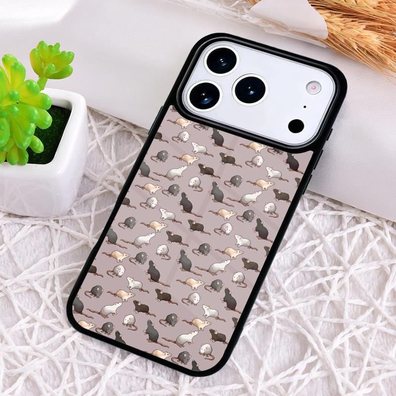 Mouse Rat Soft Shockproof Phone Case for iPhone 17 Air 16e 15 11 12 14 13 Pro Max Cover Coque
