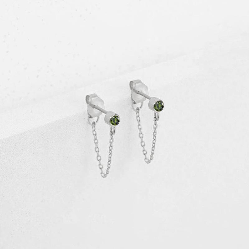 eManco Tassel Colorfast Rhinestone Earrings - European & American Light Luxury, Personalized & Versatile Studs