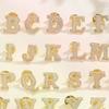 2PCS New Metal Initial A To Z 26 Letters Pin Suit Shirt Collar Lapel Brooch Pin Badge Fashion Jewelry For Men Women Accessories