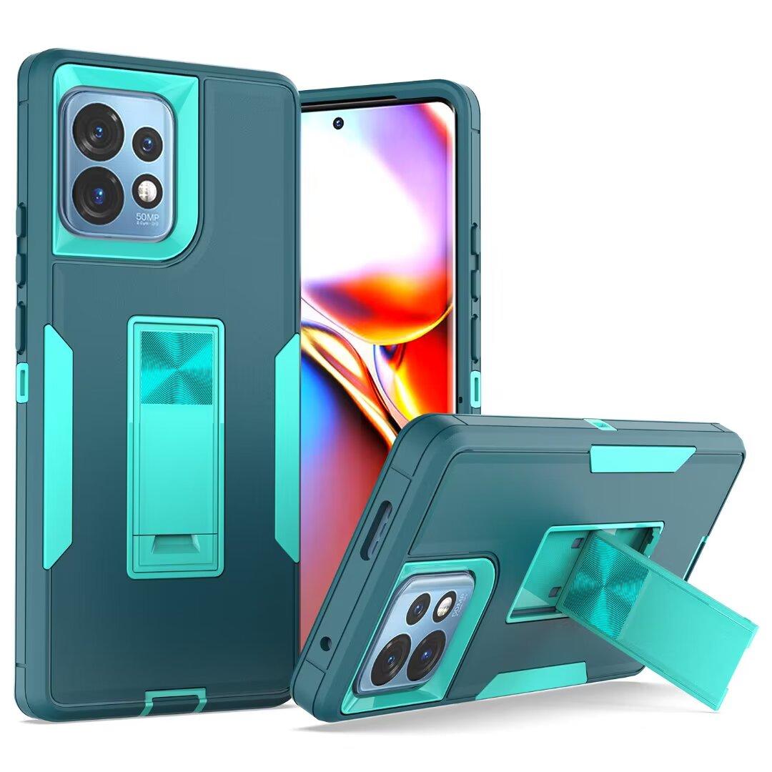 

Fit Moto Edge+ Phone Cover, With Kickstand Heavy Duty Shockproof Protective Bumper Case For Moto Edge Plus Cases PC TPU