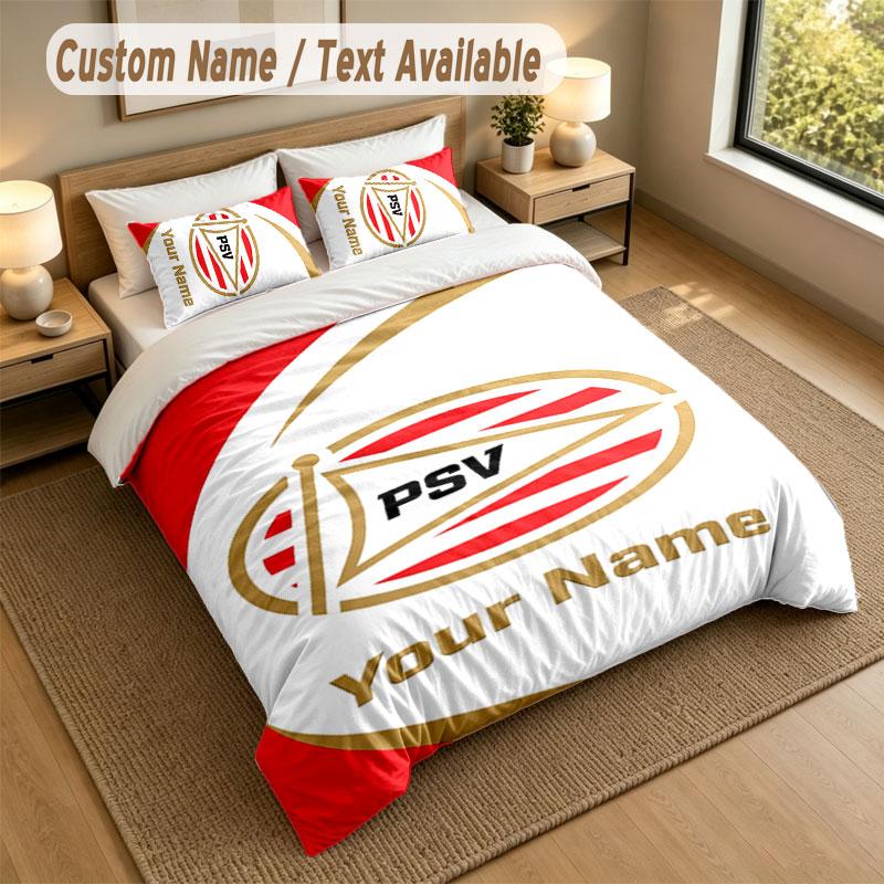 Bedding Set 1 Duvet Cover 2 Pillowcases PSV Eindhoven FC Print Soft Bed Linen Bedroom Decor