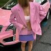 Women Y2k Bow Casual Office Blazer Top Cute Notch Lapel Button Up Jacket Oversized Long Sleeve Coat