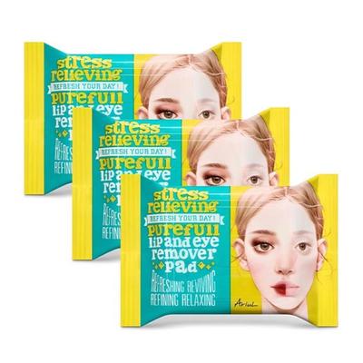 ARIEL Stresslindernde Lippen- & Augen-Make-up-Entferner-Pads 30 Stück x 3