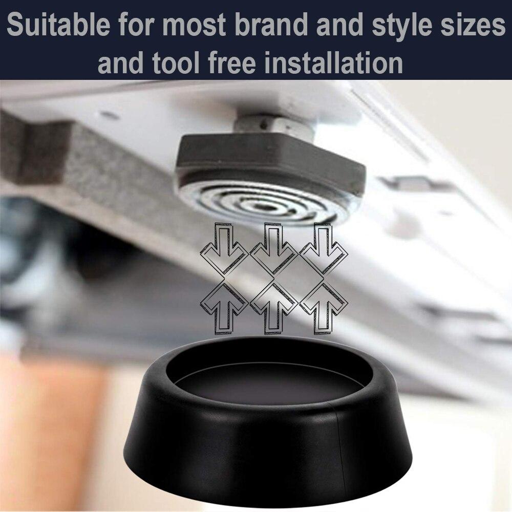 Weiße Waschmaschinen-Fußpolster für Anti-Vibrations-Waschmaschine und Trockner, Anti-Rutsch-Matte, Gummi-Isolationsfüße