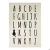 Tapis enfant imprimé alphabet et chat 120x170