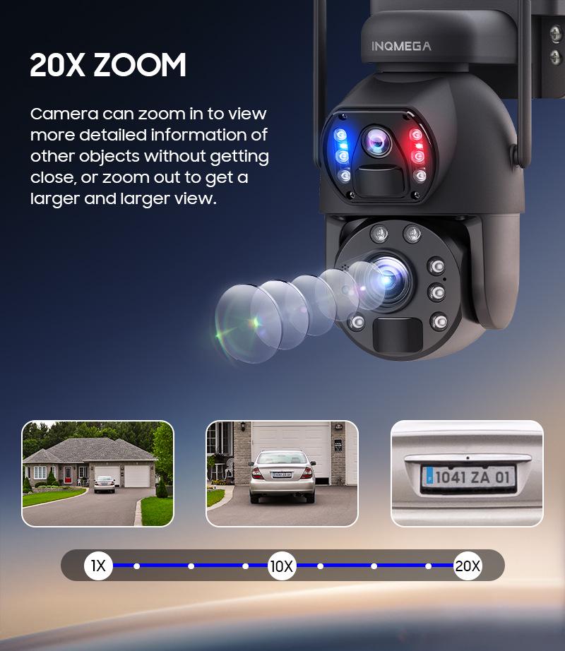 Dual Lens 4G Solar Outdoor Camera with 20x Zoom and HD Smart Monitoring